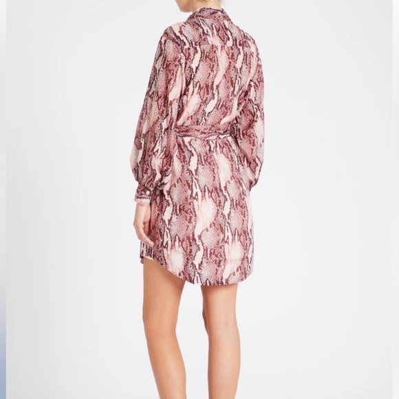 New! Current/Elliott The Carmel Dress in Peach Whip Python NWT 33496 - Picture 3 of 16